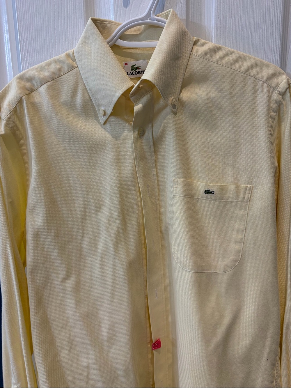 Lacoste Light Yellow Polo with Crocodile Logo